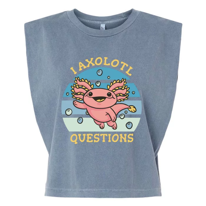 I Axolotl Questions Garment-Dyed Women's Muscle Tee