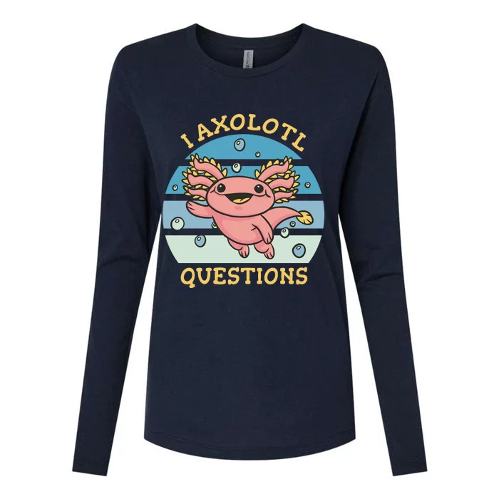 I Axolotl Questions Womens Cotton Relaxed Long Sleeve T-Shirt