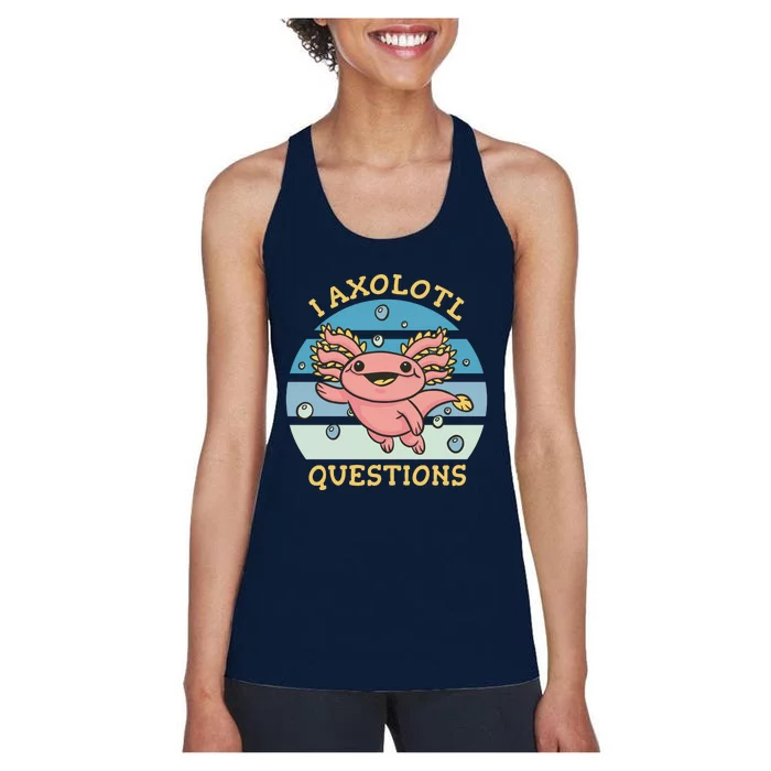 I Axolotl Questions Women's Racerback Tank