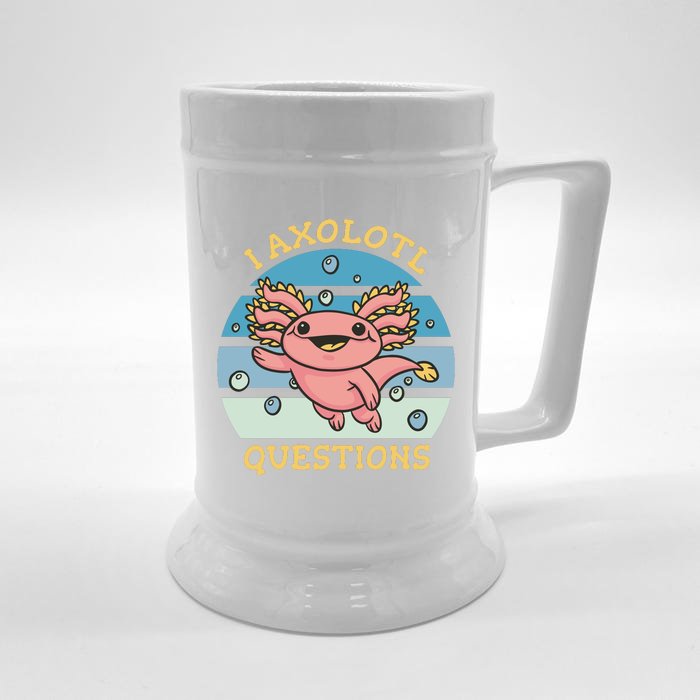 I Axolotl Questions Front & Back Beer Stein