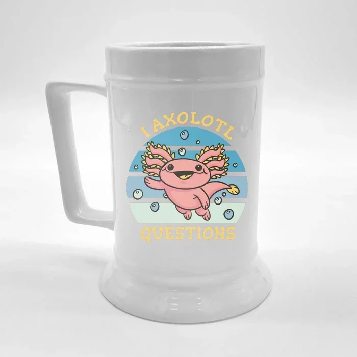 I Axolotl Questions Front & Back Beer Stein