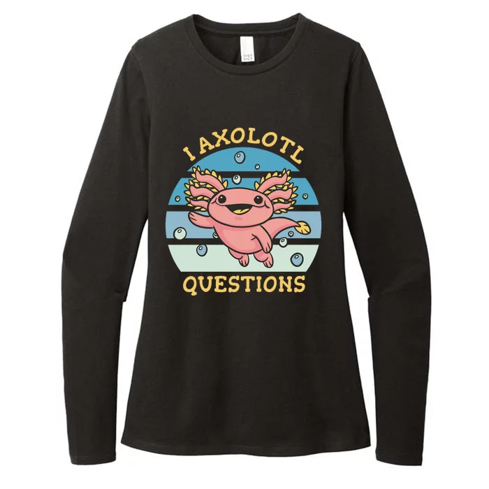 I Axolotl Questions Retro Cute Womens CVC Long Sleeve Shirt