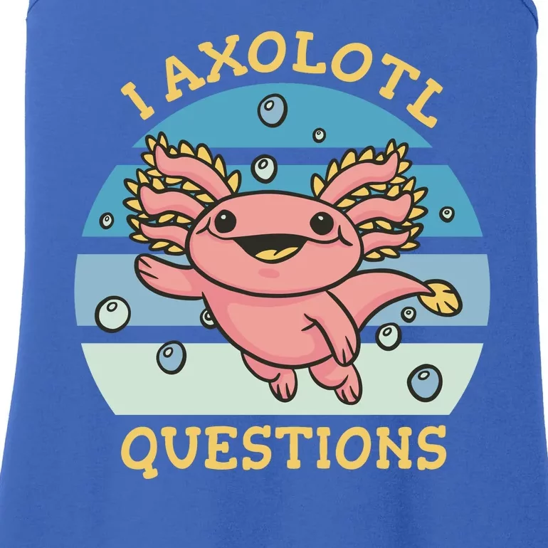 I Axolotl Questions Retro Cute Ladies Essential Tank