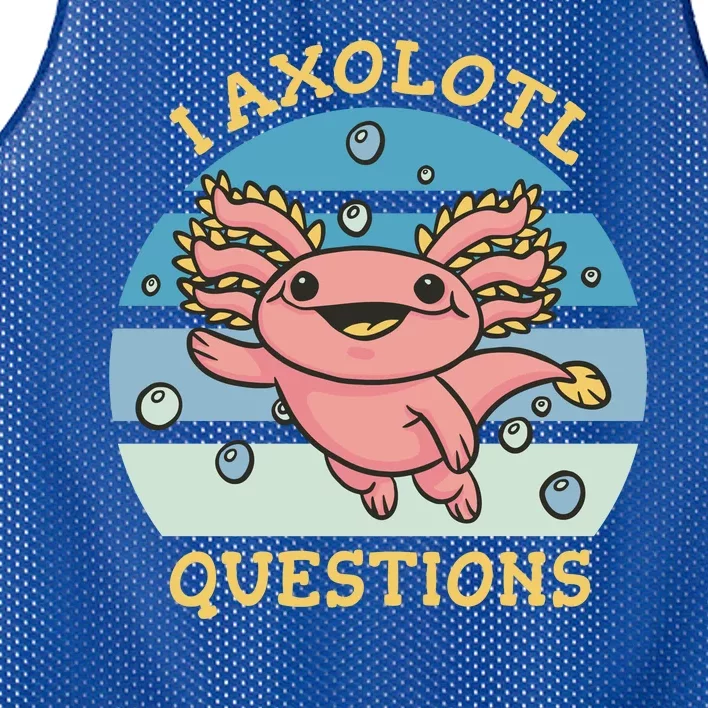 I Axolotl Questions Retro Cute Mesh Reversible Basketball Jersey Tank