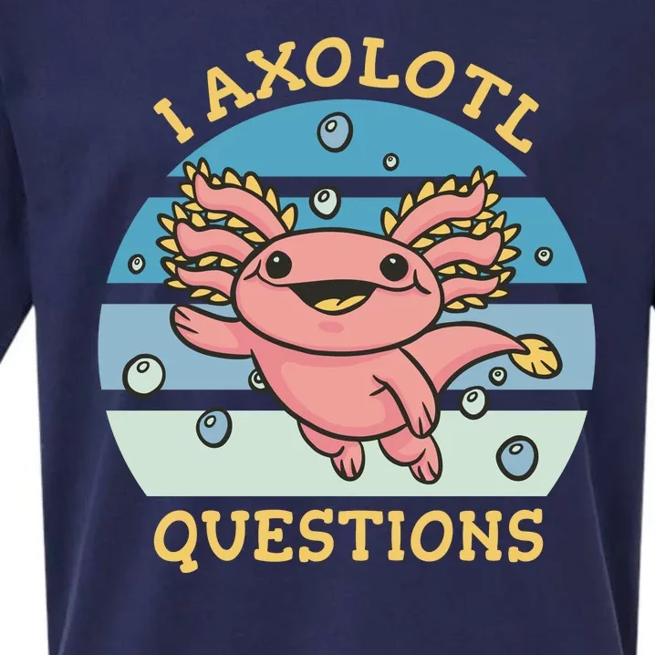 I Axolotl Questions Retro Cute Sueded Cloud Jersey T-Shirt