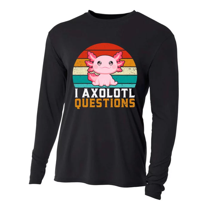 I Axolotl Questions Axolotl Lovers Gift Cooling Performance Long Sleeve Crew