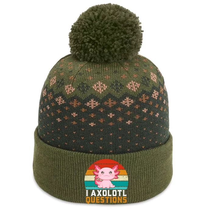 I Axolotl Questions Axolotl Lovers Gift The Baniff Cuffed Pom Beanie