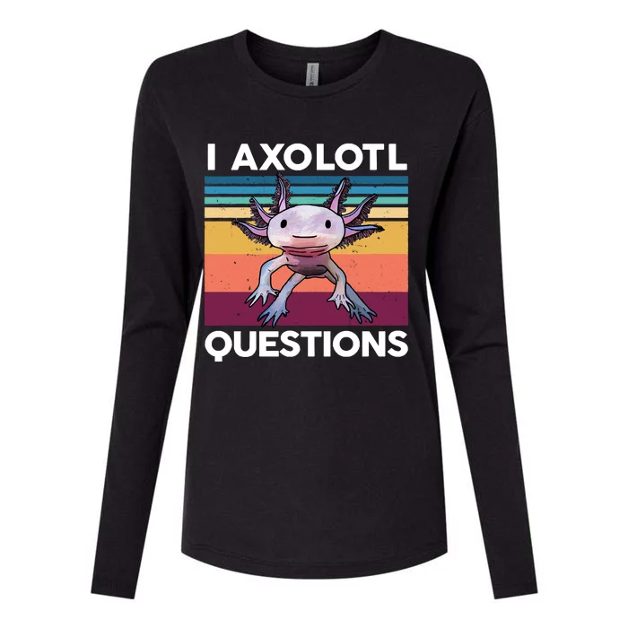 I Axolotl Questions Cute Axolotl Womens Cotton Relaxed Long Sleeve T-Shirt