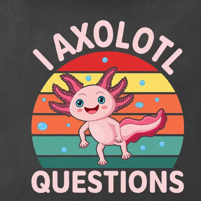 I Axolotl Questions Boy Cute Axolotl Zip Tote Bag