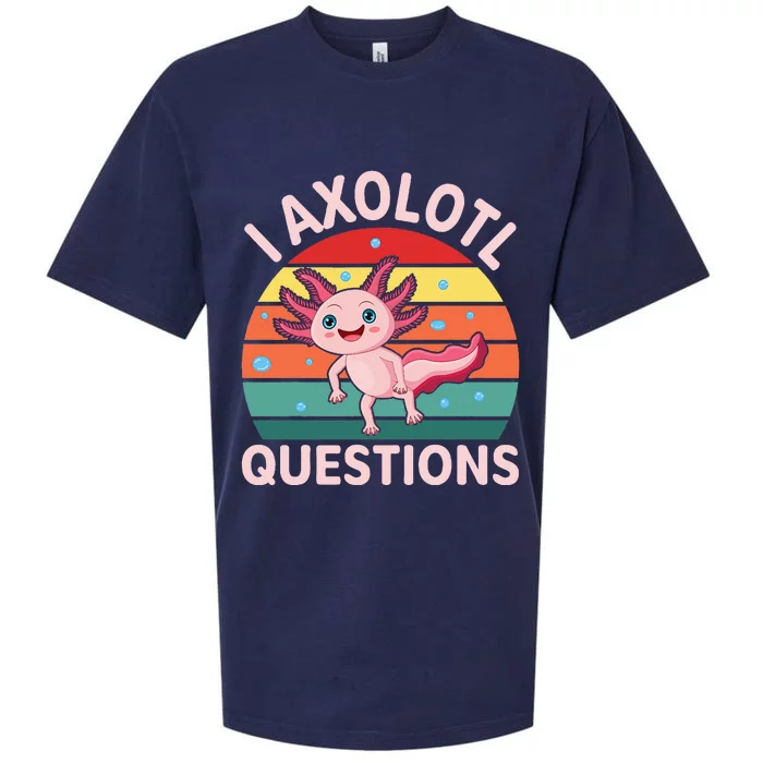 I Axolotl Questions Boy Cute Axolotl Sueded Cloud Jersey T-Shirt