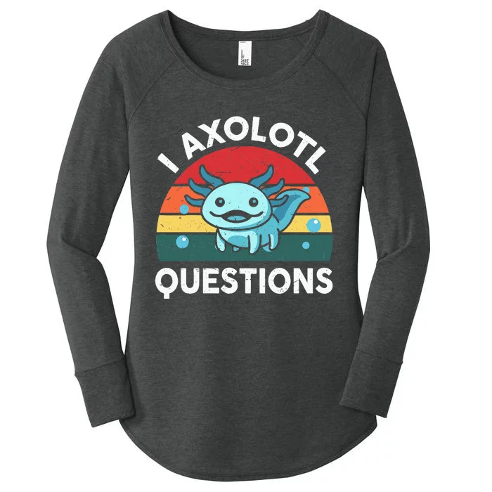 I Axolotl Questions Cute Axolotl Women's Perfect Tri Tunic Long Sleeve Shirt