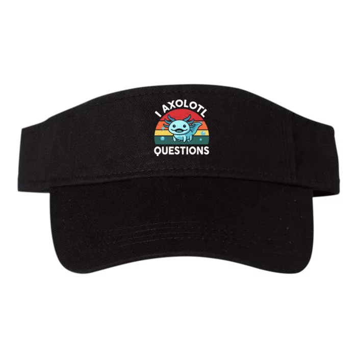 I Axolotl Questions Cute Axolotl Valucap Bio-Washed Visor