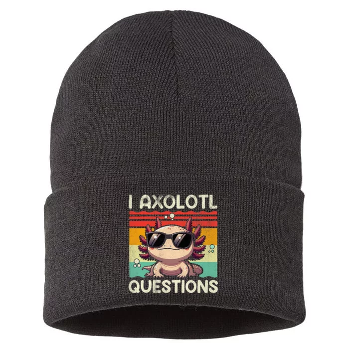 I Axolotl Questions Sustainable Knit Beanie