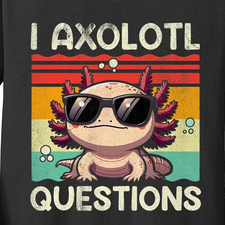 I Axolotl Questions Kids Long Sleeve Shirt