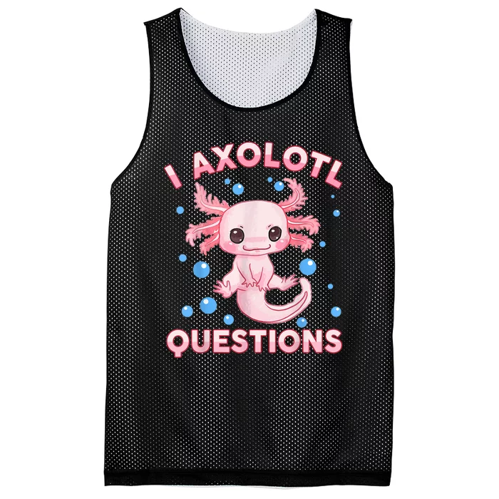 I Axolotl Questions Cute Axolotl-Shirt Mesh Reversible Basketball Jersey Tank