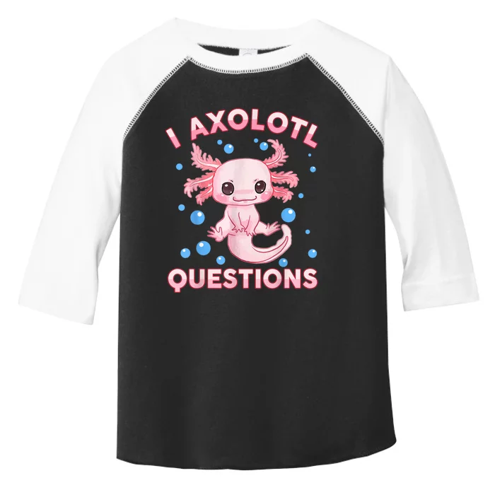 I Axolotl Questions Cute Axolotl-Shirt Toddler Fine Jersey T-Shirt