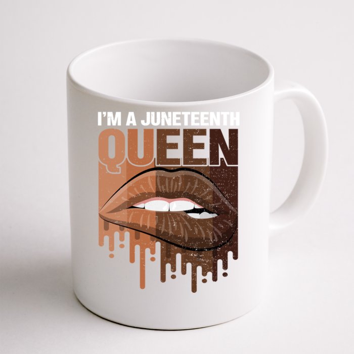 I'm A Queen African American Afro Sexy Lips Juneteenth Meaningful Gift Front & Back Coffee Mug