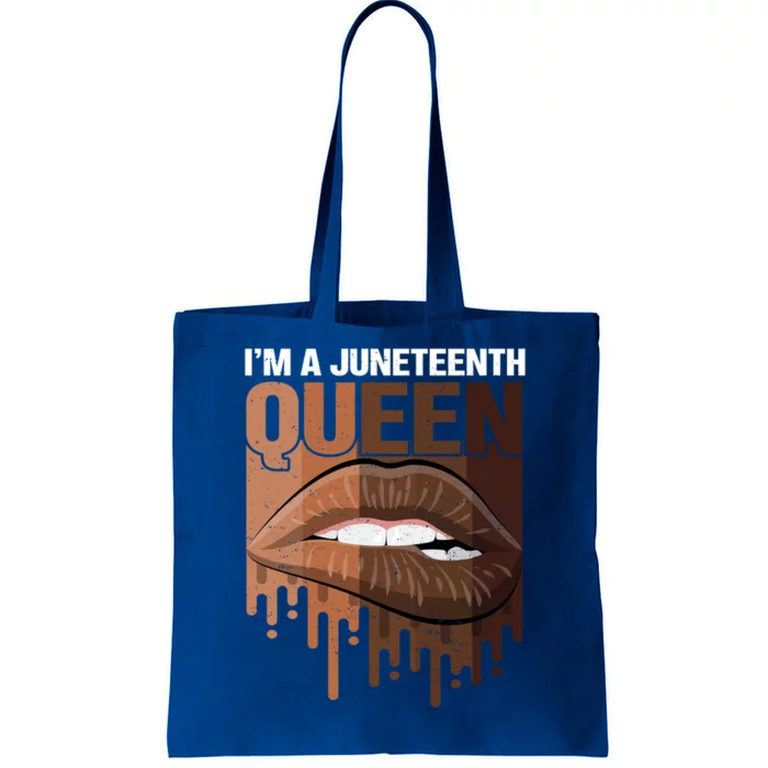 I'm A Queen African American Afro Sexy Lips Juneteenth Gift Tote Bag