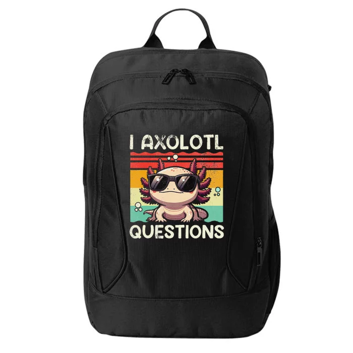 I Axolotl Questions Retro Vintage Gift City Backpack