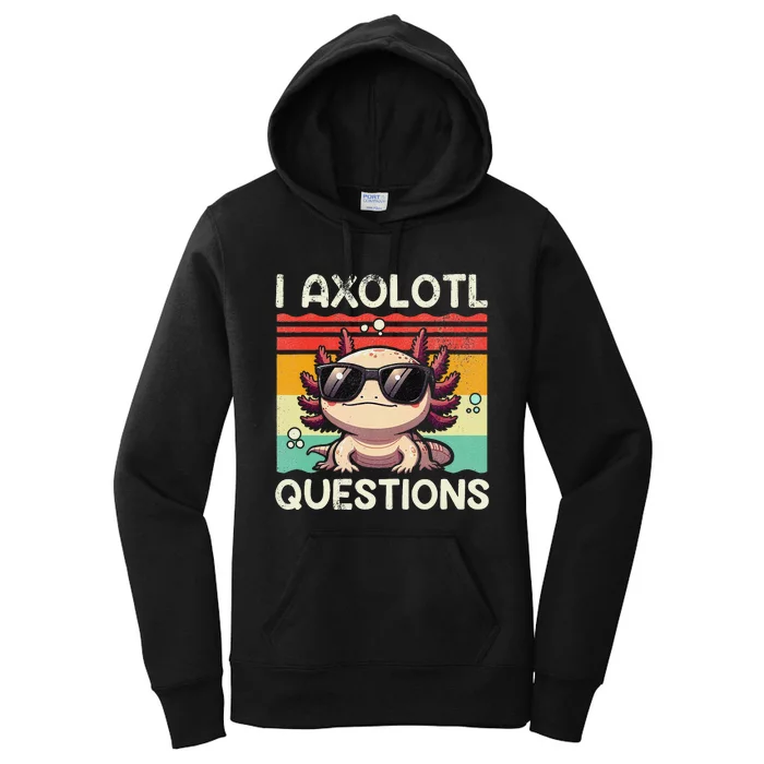 I Axolotl Questions Retro Vintage Gift Women's Pullover Hoodie