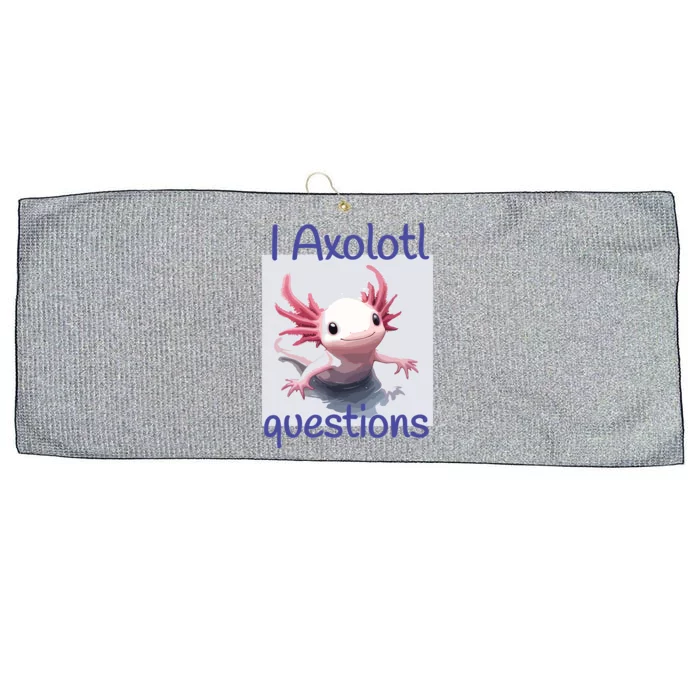 I Axolotl Questions Large Microfiber Waffle Golf Towel