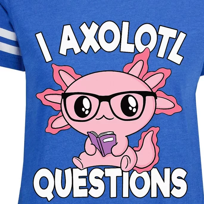 I Axolotl Questions Mexican Salamander Pink Axolotl Enza Ladies Jersey Football T-Shirt