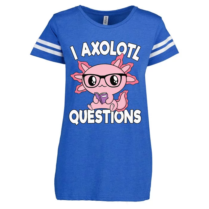 I Axolotl Questions Mexican Salamander Pink Axolotl Enza Ladies Jersey Football T-Shirt