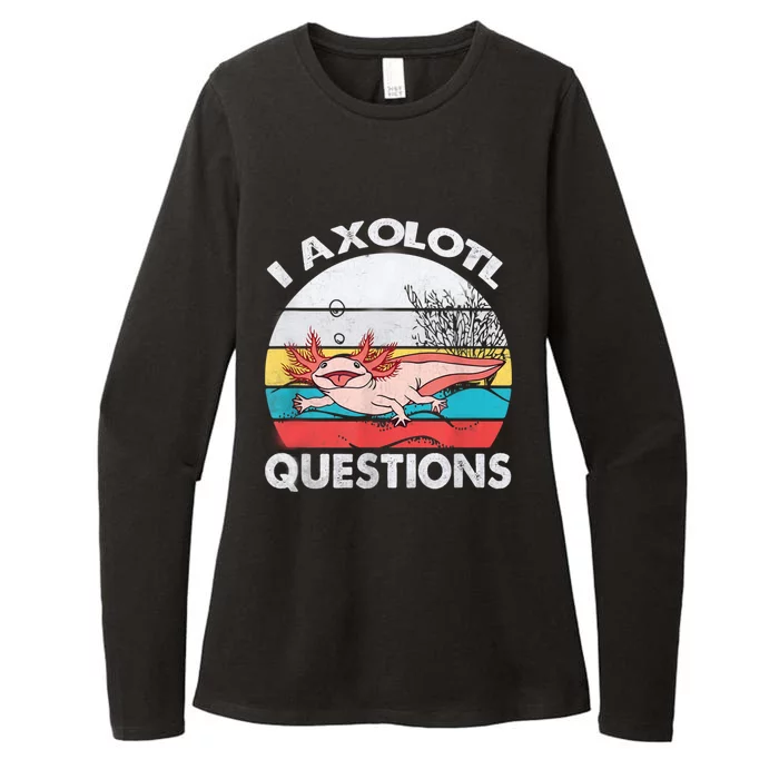 I Axolotl Questions Vintage Axolotl Gift Boys Girls Womens CVC Long Sleeve Shirt