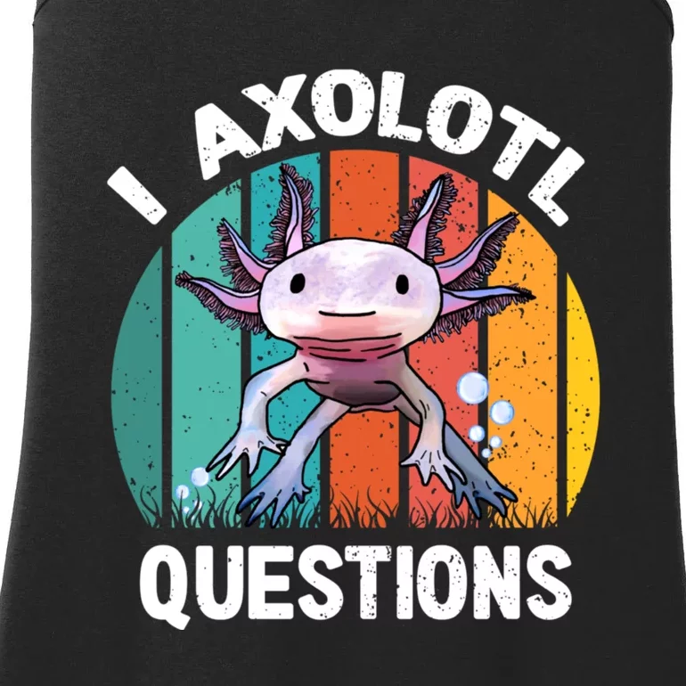 I Axolotl Questions Shirt Youth Kids Retro 90s Funny Axolotl Ladies Essential Tank