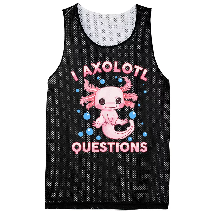 I Axolotl Questions Axolotl Mesh Reversible Basketball Jersey Tank