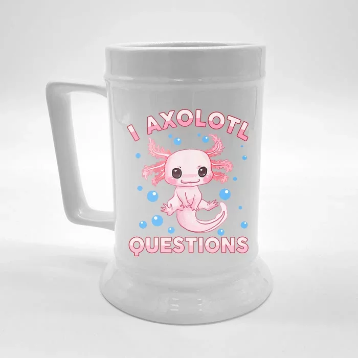 I Axolotl Questions Axolotl Front & Back Beer Stein