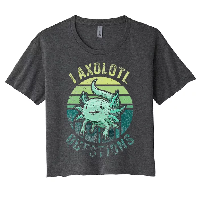 I Axolotl Questions Women's Crop Top Tee