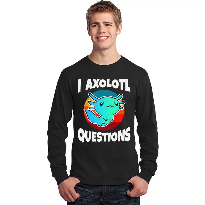 I Axolotl Questions Vintage Long Sleeve Shirt