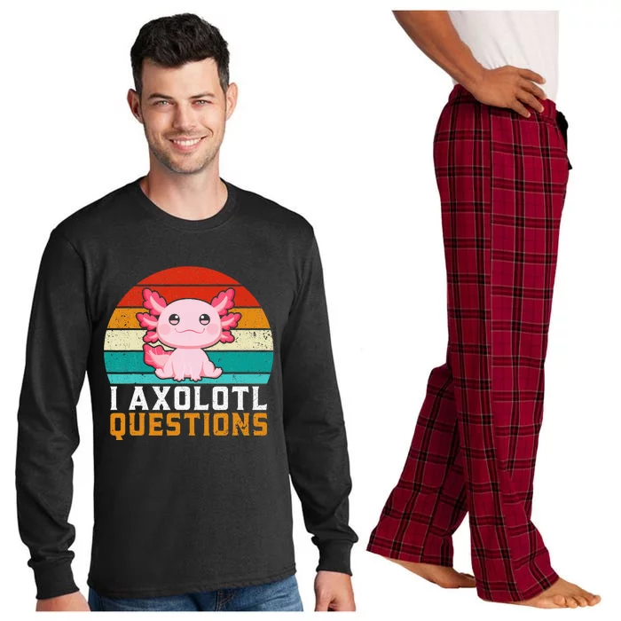 I Axolotl Questions Axolotl Long Sleeve Pajama Set