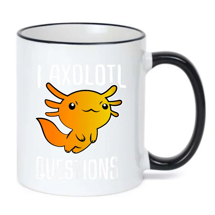 I Axolotl Questions Funny Cute Axolotl Lizard Retro Gifts Black Color Changing Mug