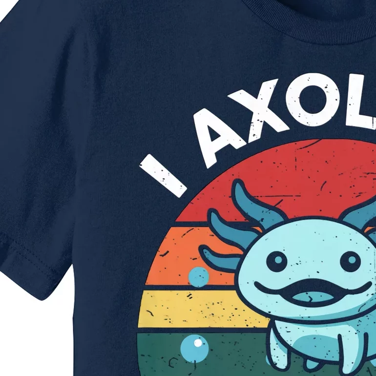 I Axolotl Questions Design Funny Cute Axolotl Premium T-Shirt