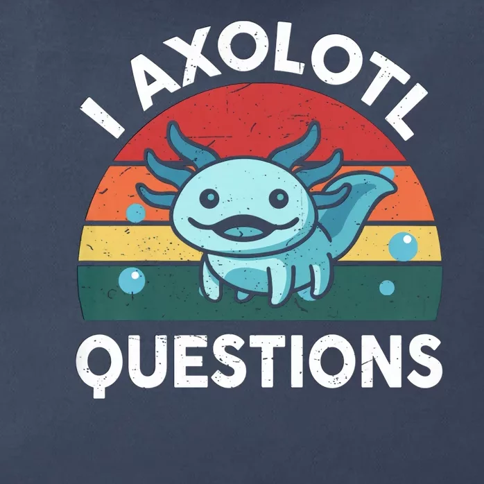 I Axolotl Questions Design Funny Cute Axolotl Zip Tote Bag