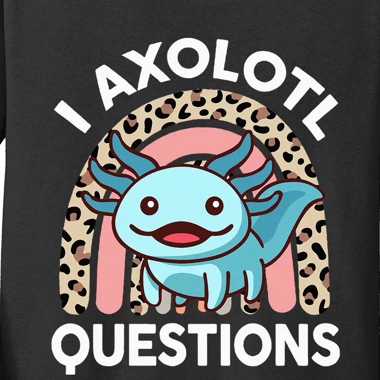 I Axolotl Questions Kids Long Sleeve Shirt