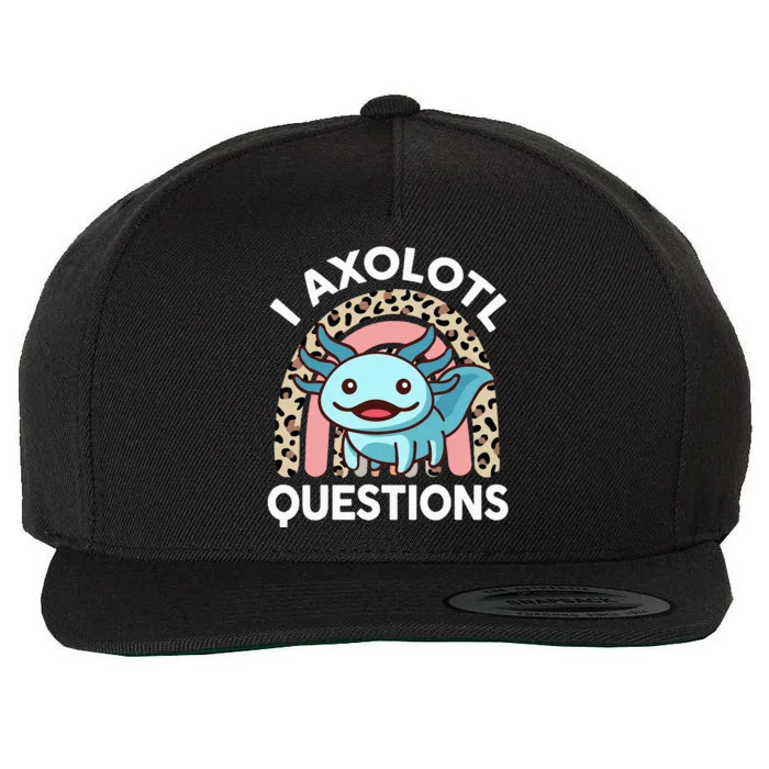 I Axolotl Questions Wool Snapback Cap