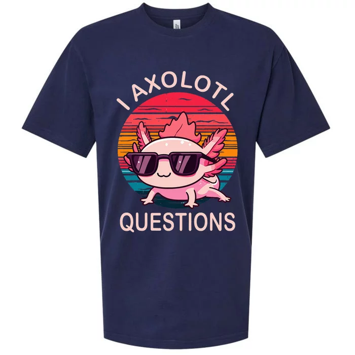 I Axolotl Questions Gifts Axolotl Wearing A Sunglasses Sueded Cloud Jersey T-Shirt