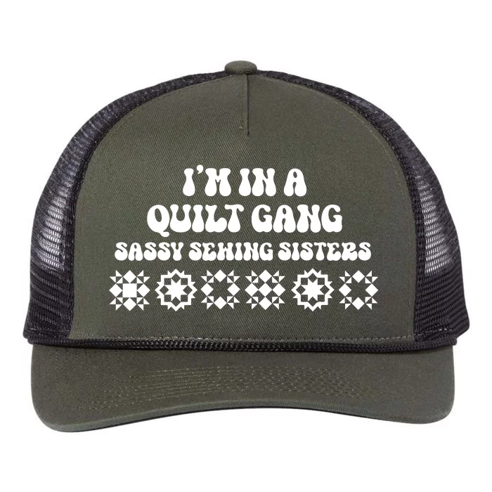 I’M A Quilt Gang Sassy Sewing Sisters Retro Rope Trucker Hat Cap