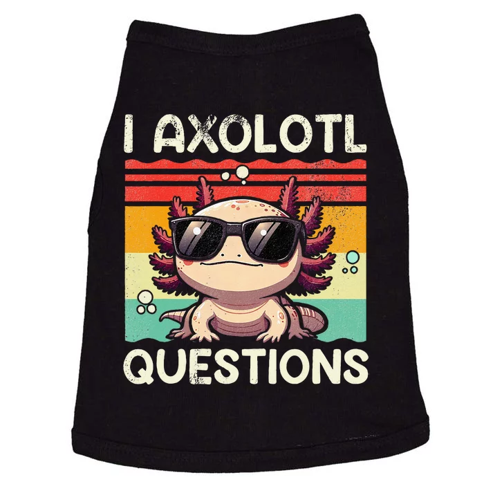 I Axolotl Questions Retro Vintage Doggie Tank