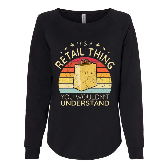 ItS A Retail Thing Checkout Retro Retail Store Worker Womens California Wash Sweatshirt