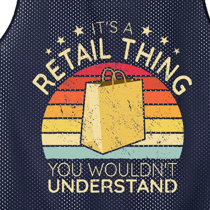 ItS A Retail Thing Checkout Retro Retail Store Worker Mesh Reversible Basketball Jersey Tank