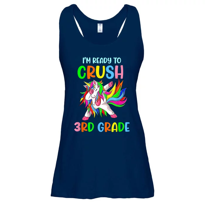 I Am Ready To Crush 3rd Grade Dabbing Unicorn Back To School Ladies Essential Flowy Tank