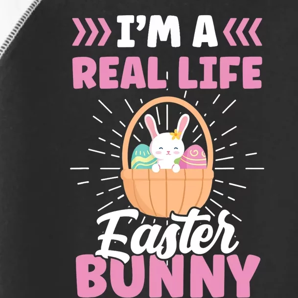 I'm A Real Life Easter Bunny Egg Happy Sayings Toddler Fine Jersey T-Shirt