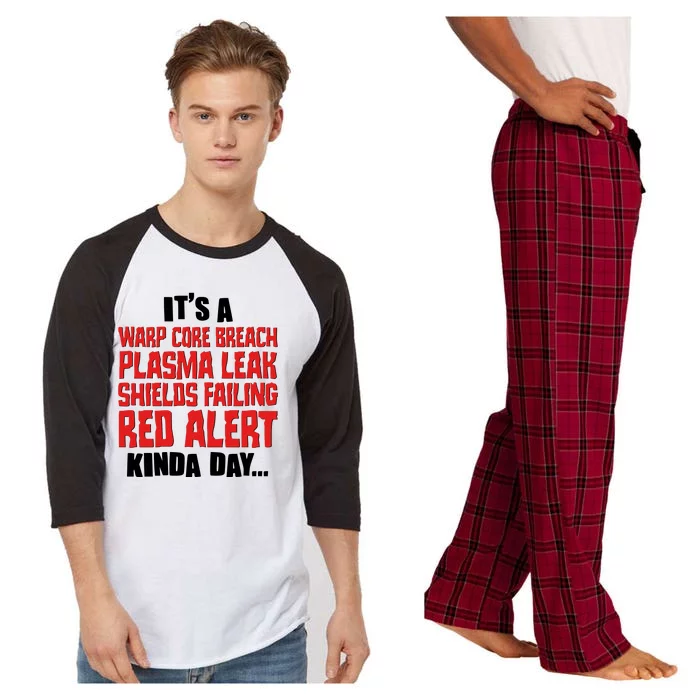 It's A Red Alert Kinda Day Scifi Fan Raglan Sleeve Pajama Set