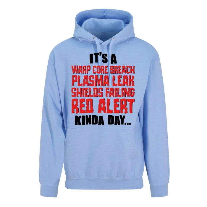 It's A Red Alert Kinda Day Scifi Fan Unisex Surf Hoodie