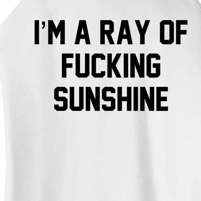 I'm A Ray Of Fucking Sunshine Women’s Perfect Tri Rocker Tank