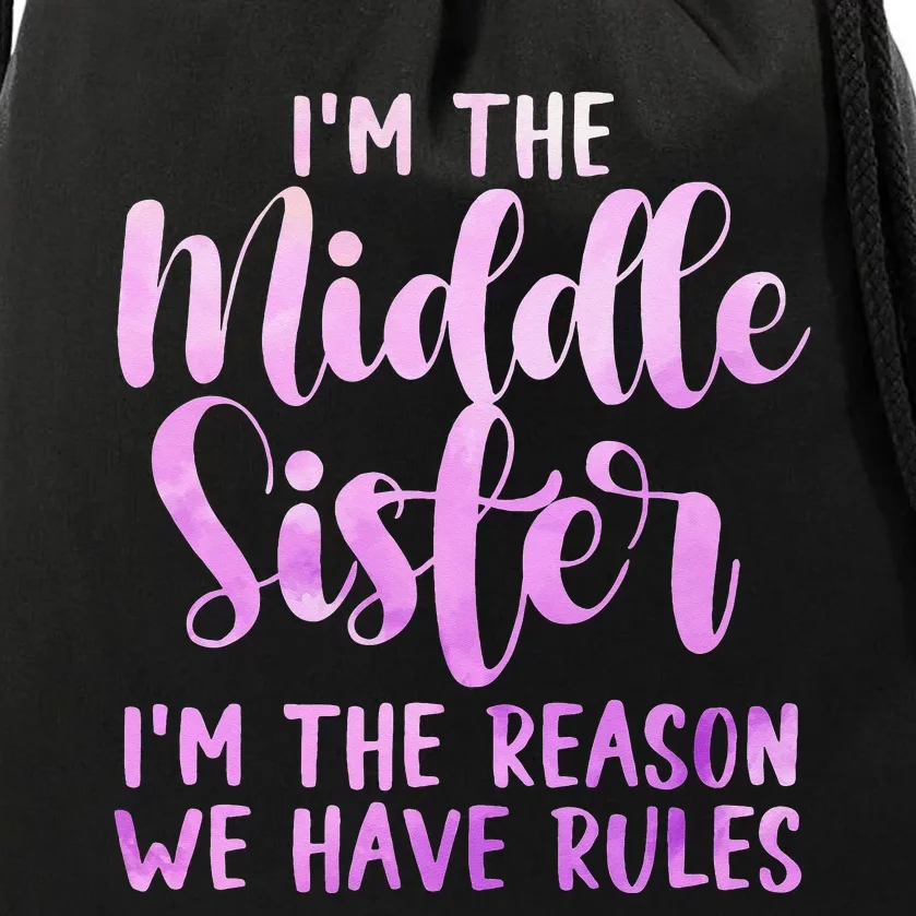 I Am Reason We Have Rules Middle Adult 3 Sisters Matching Drawstring Bag